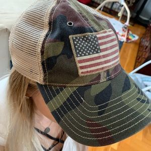 POLO RalphLauren Camo American Flag Adjustable Hat